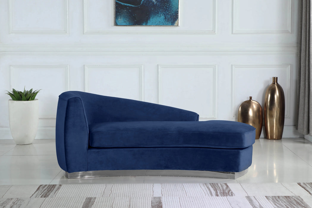 Julian Navy Velvet Chaise