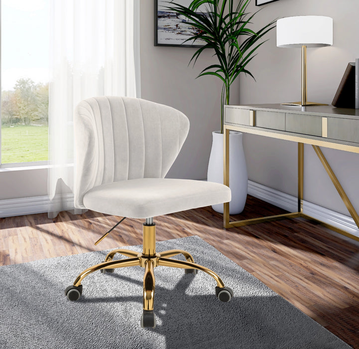 Finley Cream Velvet Office Chair