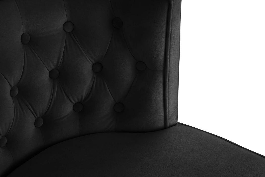 Perry Black Velvet Dining Chair