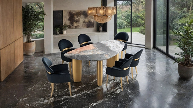 Northwich 7 Pc. Dining Table Set W/ Black Chair