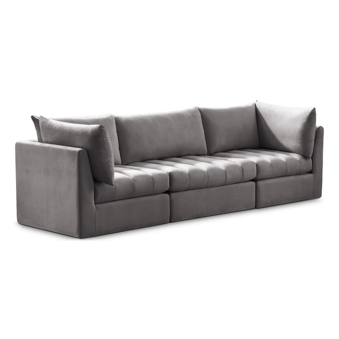Jacob Grey Velvet Modular Sofa