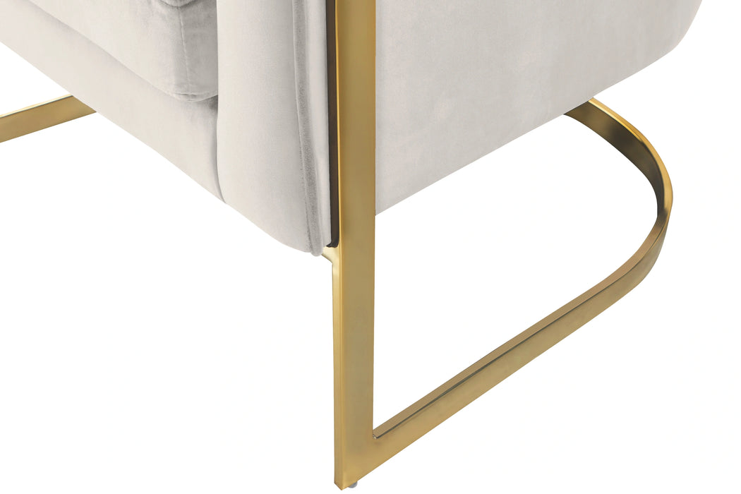 Carter Cream Velvet Accent Chair