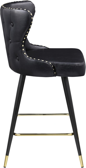 Hendrix Black Faux Leather Counter/Bar Stool