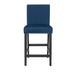 Celeste 5Pc 42" Marble Finish Counter Table & 4 Chairs-Blue