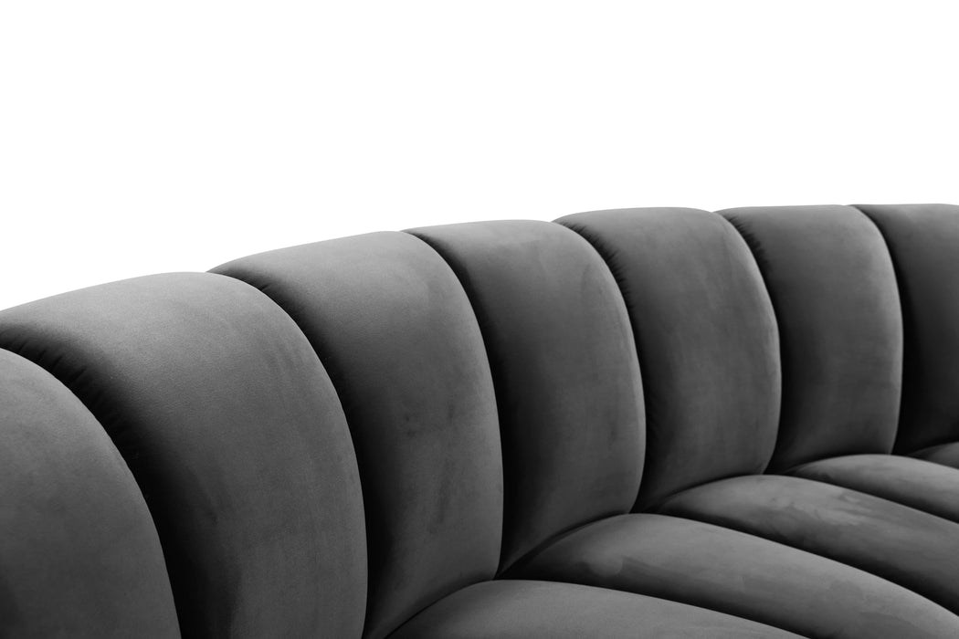 Infinity Grey Velvet 12pc. Modular Sectional