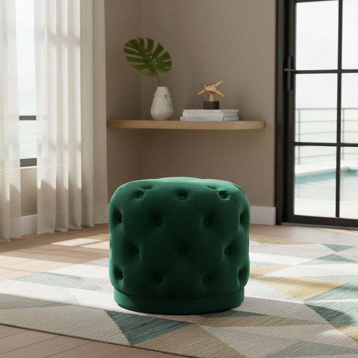 Harper Green Velvet Ottoman/Stool