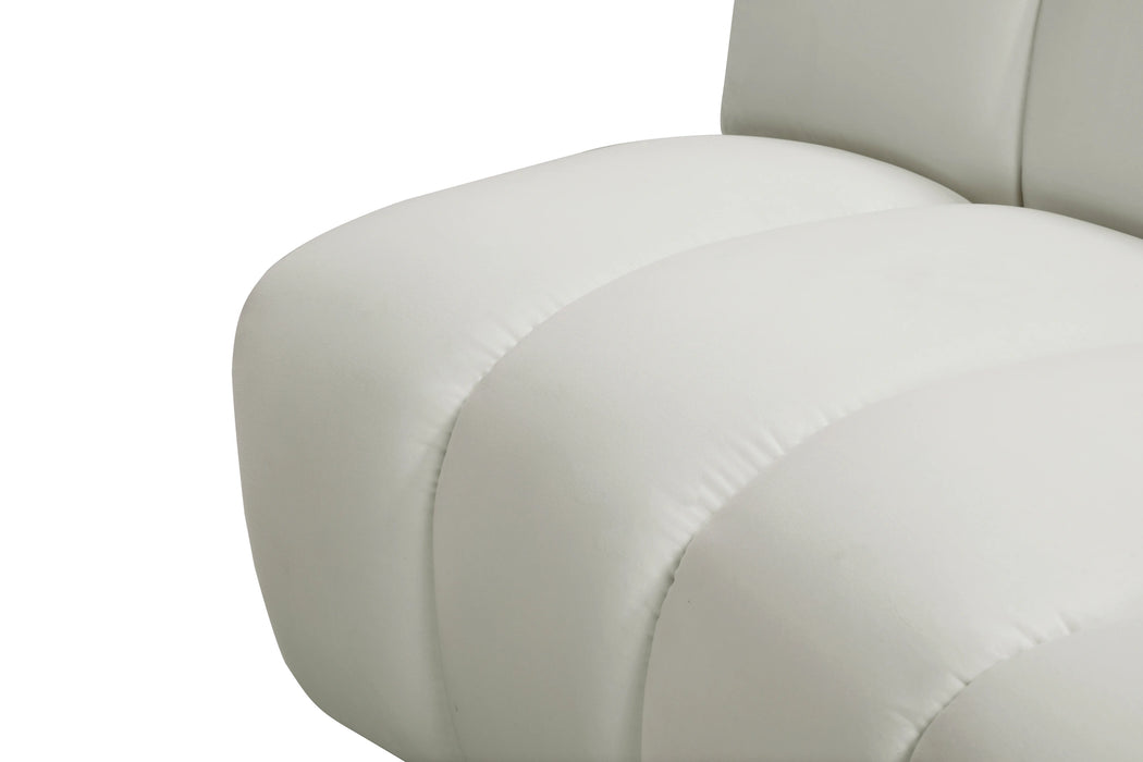 Infinity Cream Velvet 3pc. Modular Sectional