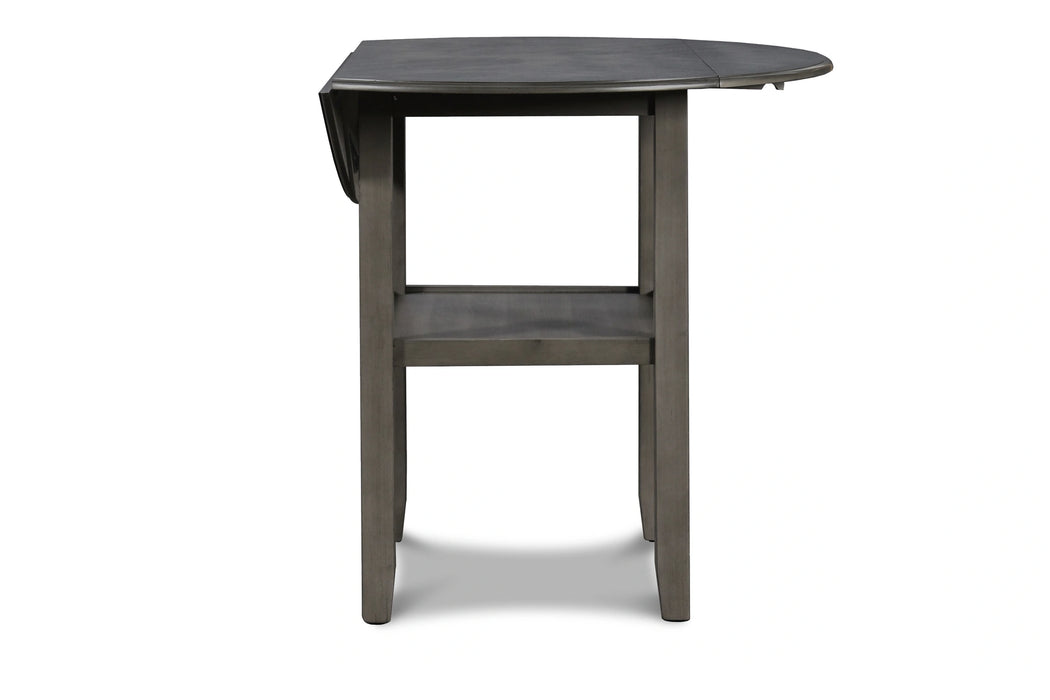 Gia 3 Pc 42" Counter Drop Leaf Table & 2 Chairs-Gray