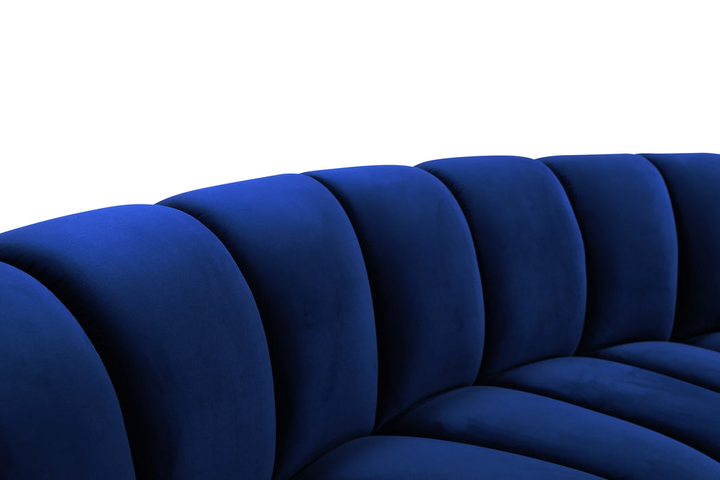 Infinity Navy Velvet 2pc. Modular Sectional
