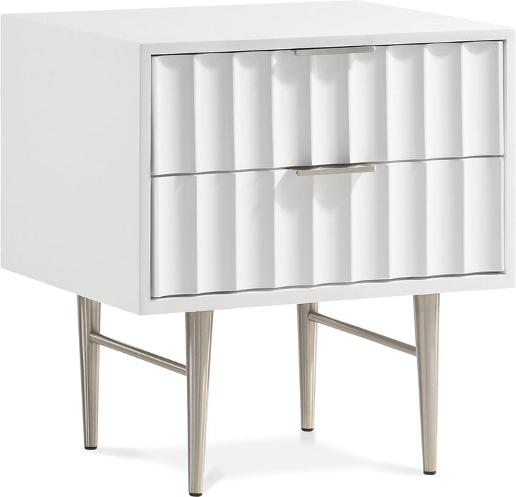 Modernist White Gloss Night Stand