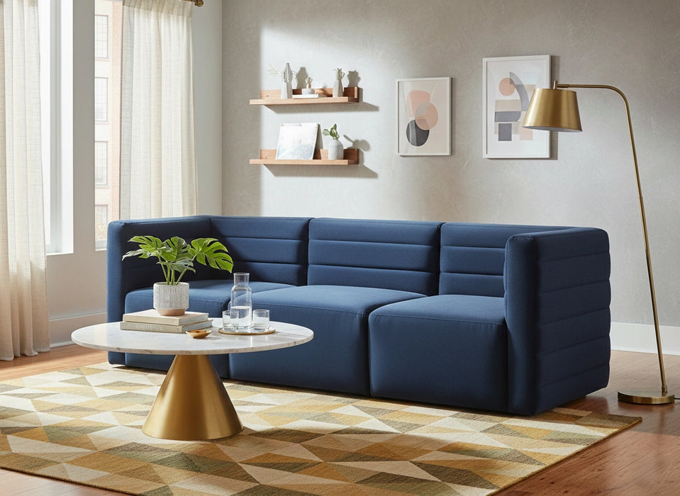 Quincy Navy Velvet Modular Sofa