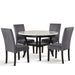 Celeste 48" Round Dining Table-Espresso/Faux Marble