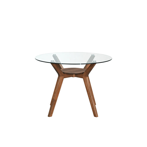 Oscar Dining Table Base For Glass Top Table-Walnut