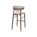 Royce Bar Chair W/ Walnut Metal Frame- Toast (2 Per Carton)