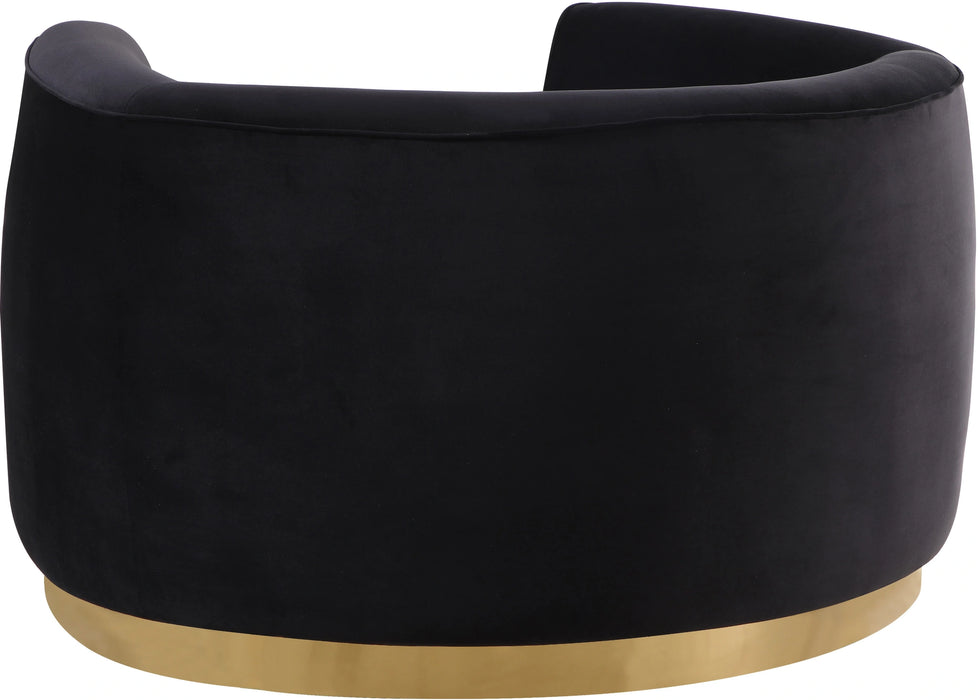 Julian Black Velvet Chair