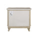 Monique Nightstand W/Marble Top-Champagne