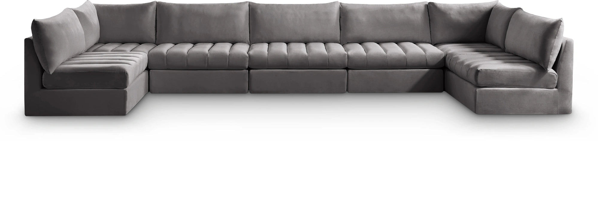 Jacob Grey Velvet Modular Sectional
