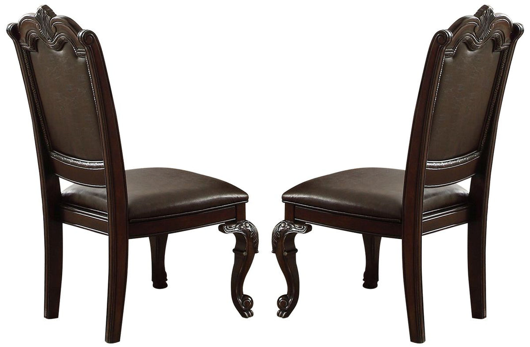 Crown Mark Kiera Dining Side Chair in Rich Brown (Set of 2) image