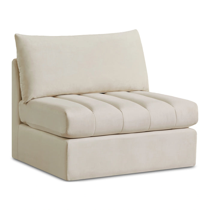 Jacob Cream Velvet Armless