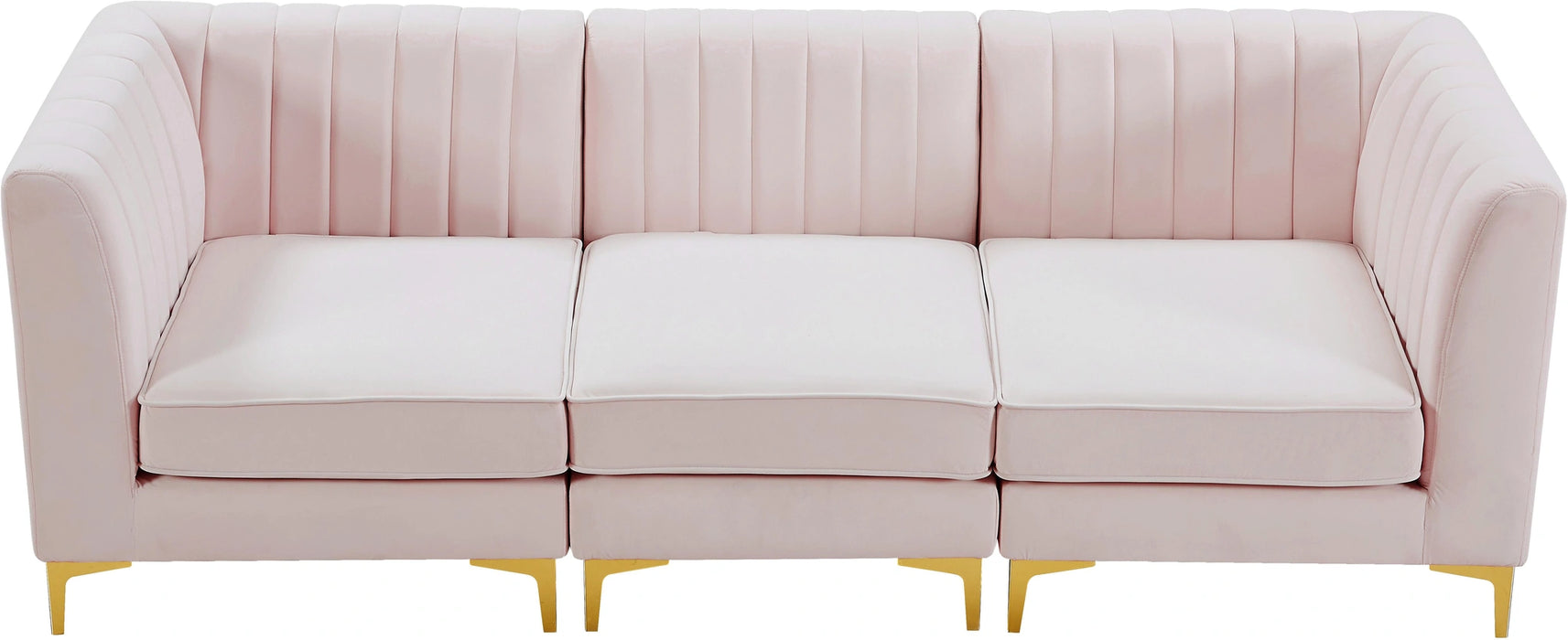 Alina Pink Velvet Modular Sectional