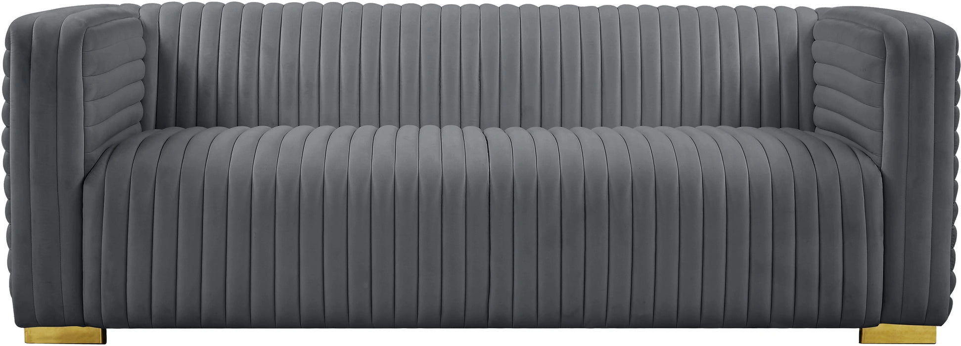 Ravish Grey Velvet Sofa