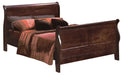 Crown Mark Furniture Louis Philip King Bed in Dark Cherry image