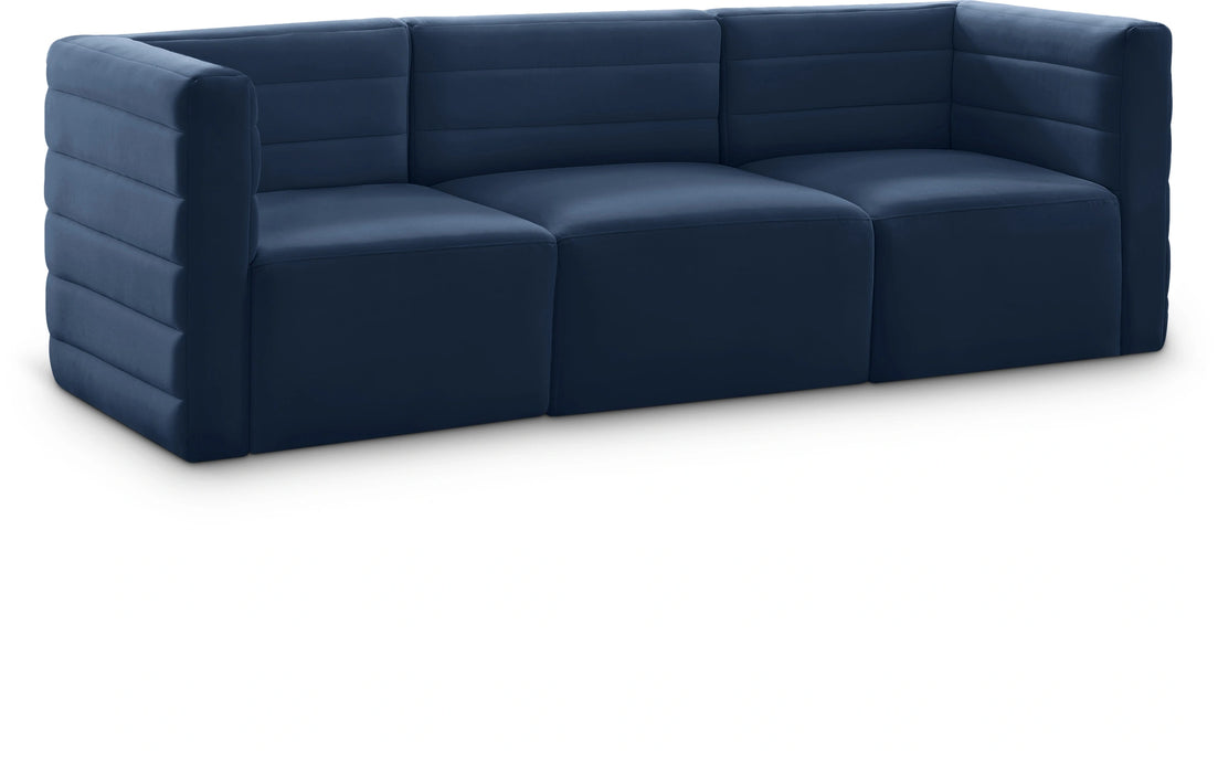 Quincy Navy Velvet Modular Sofa