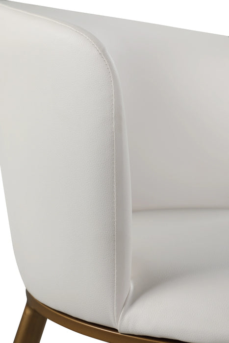 Skylar White Faux Leather Dining Chair
