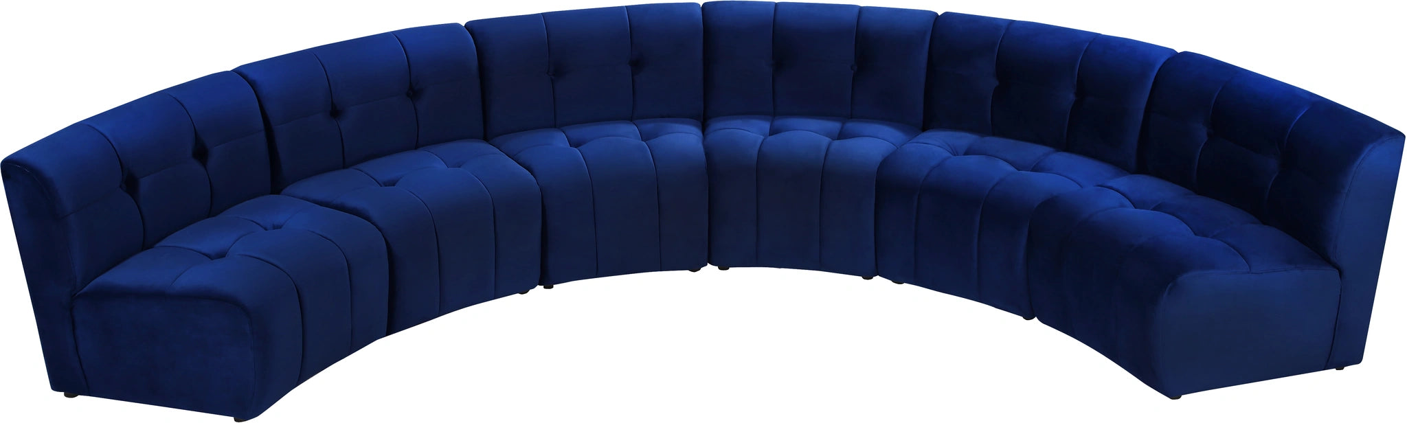 Limitless Navy Velvet 6pc. Modular Sectional