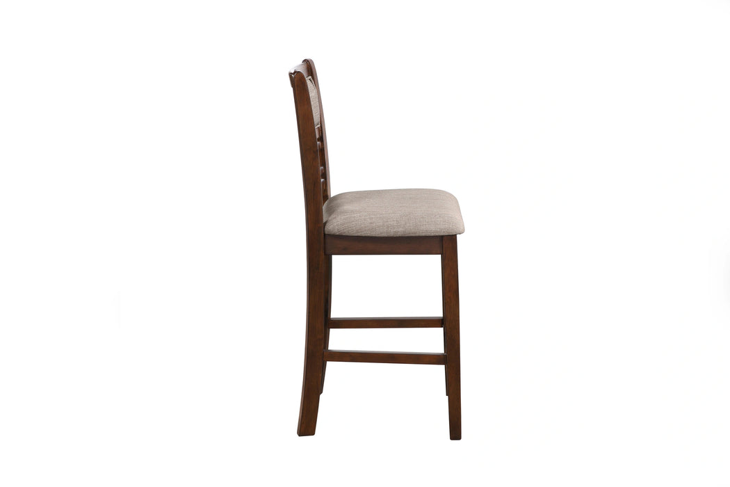 Gia 5 Pc 42" Square Counter Table & 4 Chairs-Cherry