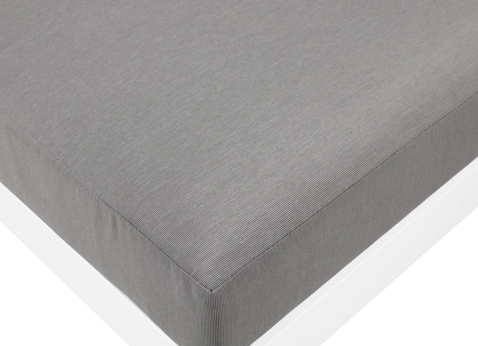 Nizuc Grey Waterproof Fabric Outdoor Patio Aluminum Armless Chair