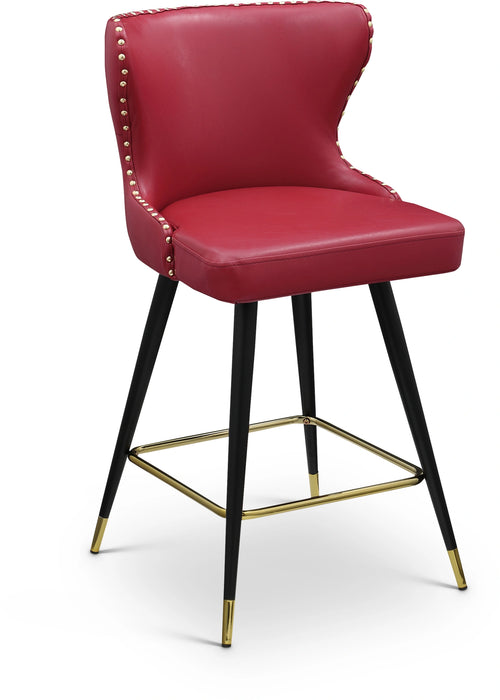 Hendrix Red Faux Leather Counter/Bar Stool