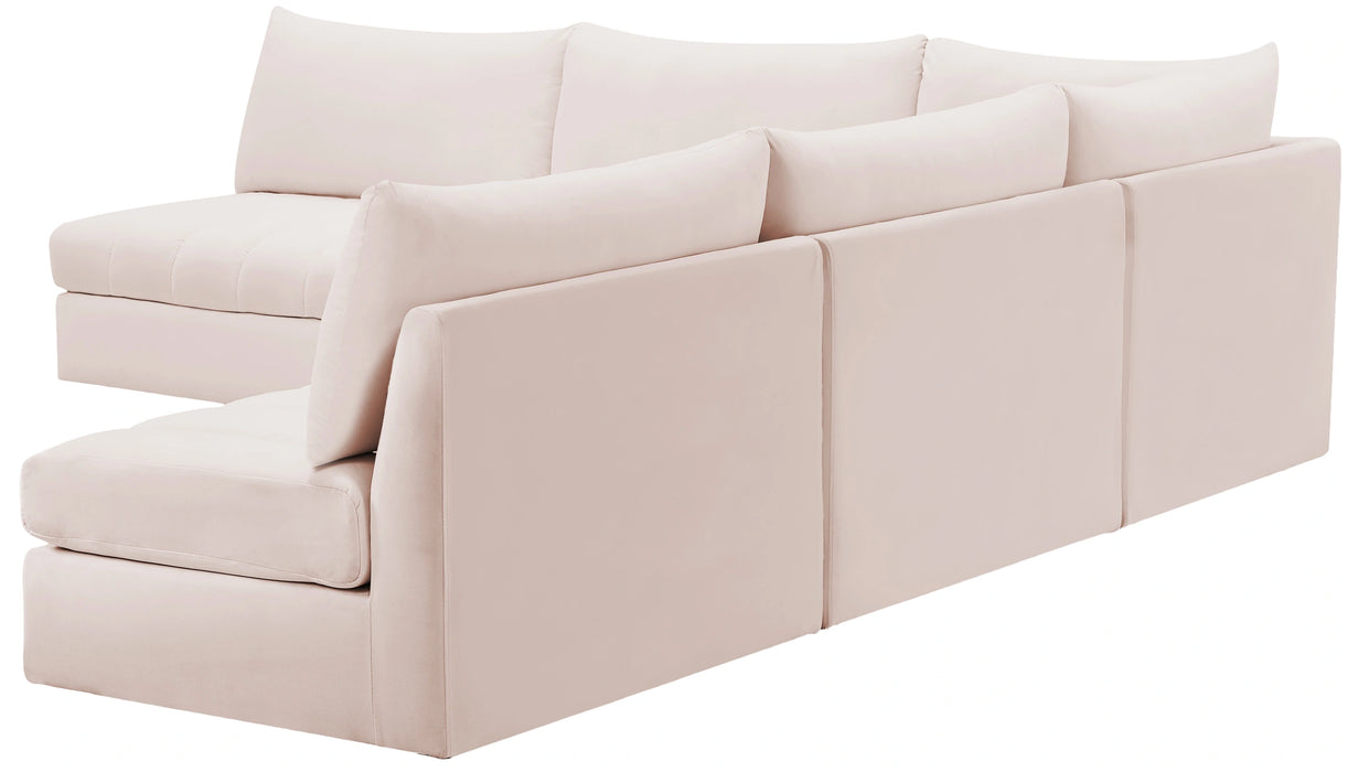 Jacob Pink Velvet Modular Sectional