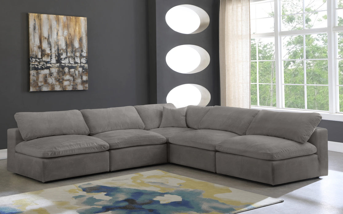 Cozy Grey Velvet Cloud Modular Sectional