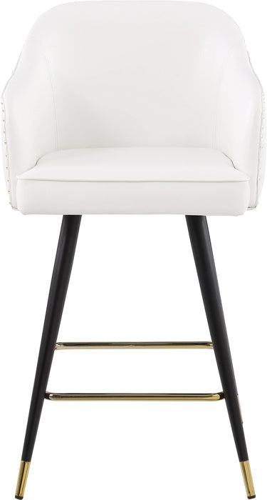 Barbosa White Faux Leather Counter/Bar Stool
