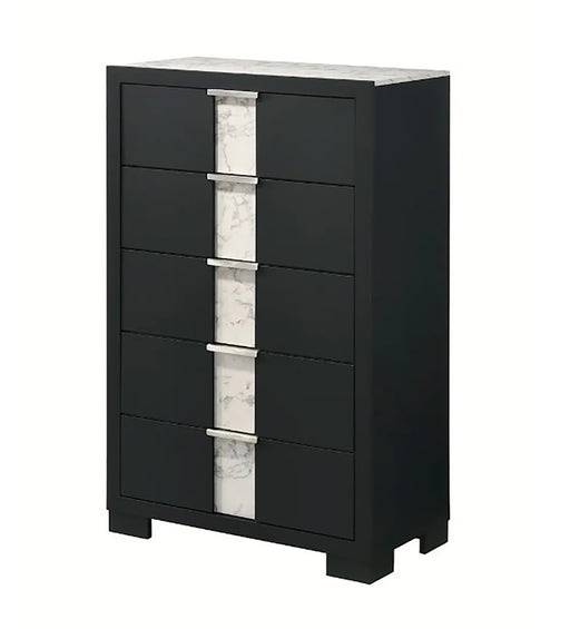 Crown Mark Furniture Rangley 5 Drawer Chest in Black image