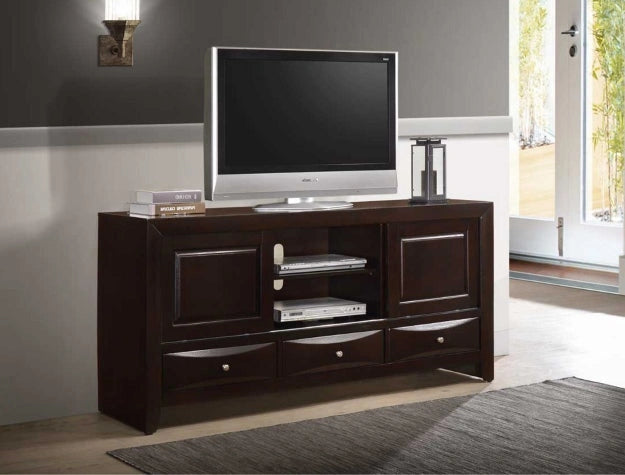 Crown Mark Emily Tv Stand in Dark Cherry image