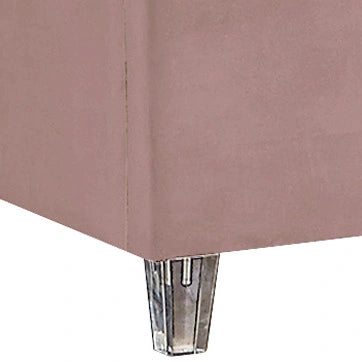 Candace Pink Velvet Queen Bed