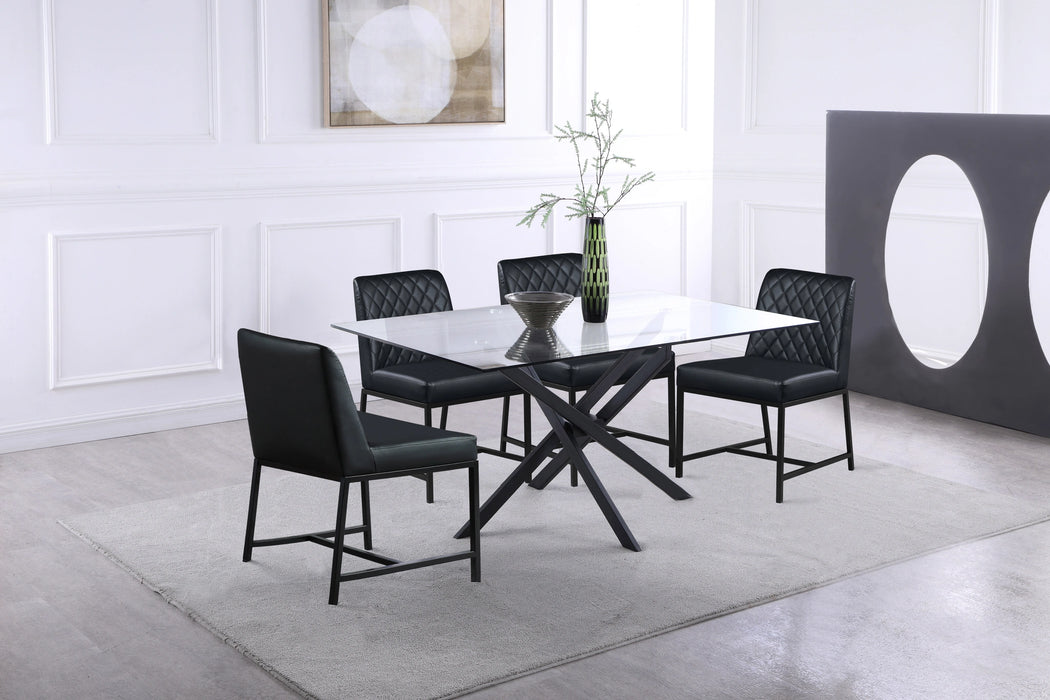 Bryce Black Faux Leather Dining Chair