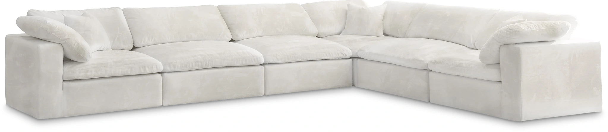 Cozy Cream Velvet Cloud Modular Sectional