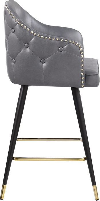 Barbosa Grey Faux Leather Counter/Bar Stool