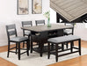 Crown Mark Furniture Frey Counter Height Bench in Dark Brown image