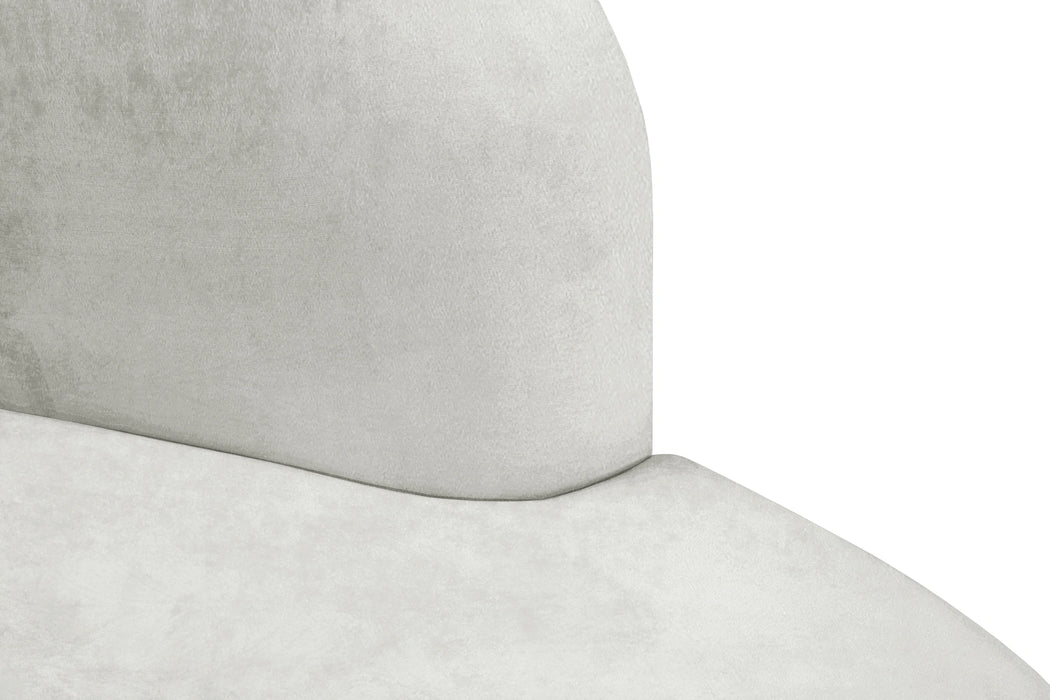 Mitzy Cream Velvet Loveseat