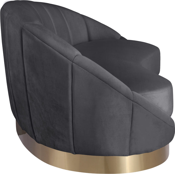Shelly Grey Velvet Chaise