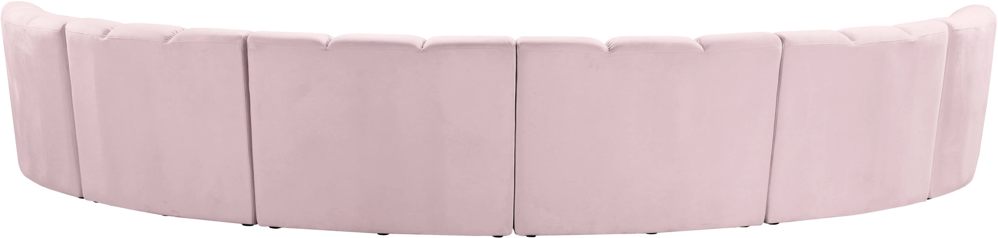 Infinity Pink Velvet 6pc. Modular Sectional