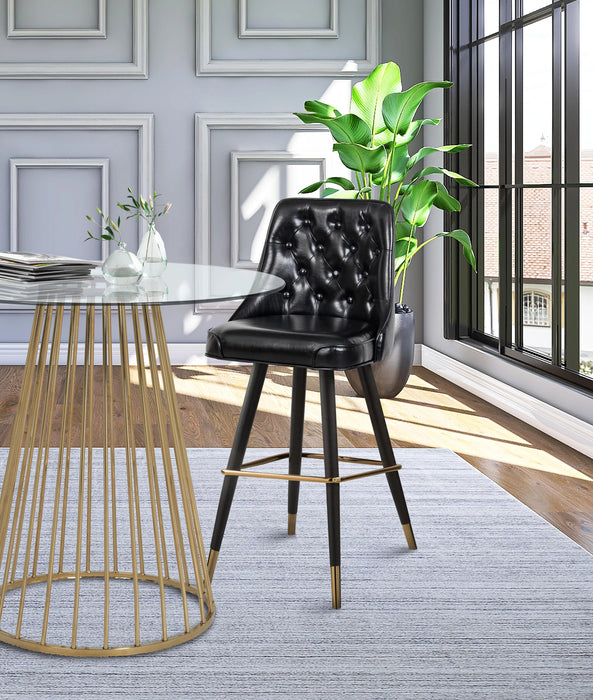 Portnoy Black Faux Leather Counter/Bar Stool