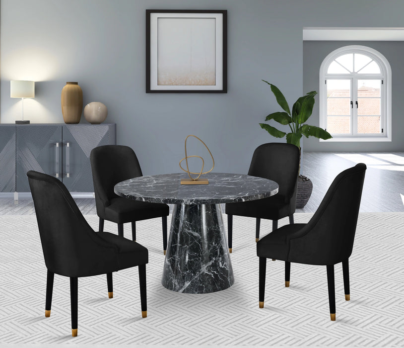 Omni Black Velvet Dining Chair