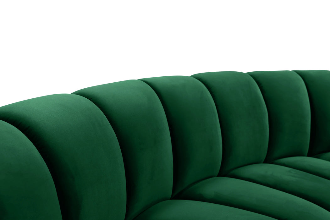 Infinity Green Velvet 10pc. Modular Sectional