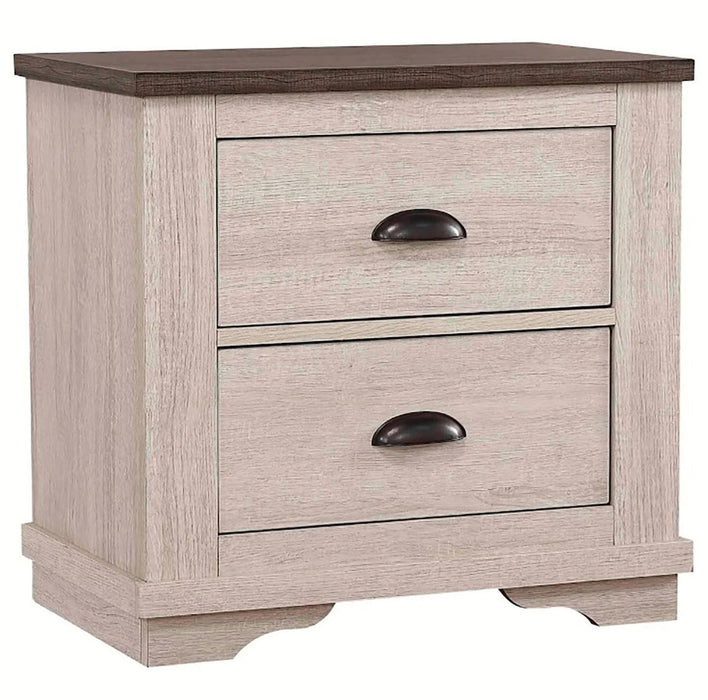 Crown Mark Furniture Coralee 2 Drawer Nightstand in White image