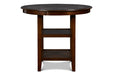 Gia 5 Pc 42" Round Counter Dining Table & 4 Chairs-Cherry